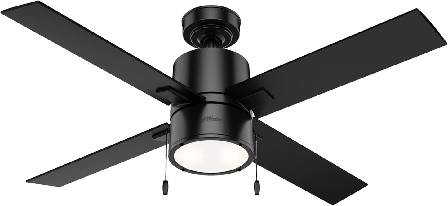 Hunter Fan Company 54215 Beck Ceiling Fan, 52, Matte Black Finish