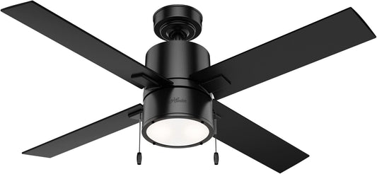 Hunter Fan Company 54215 Beck Ceiling Fan, 52, Matte Black Finish
